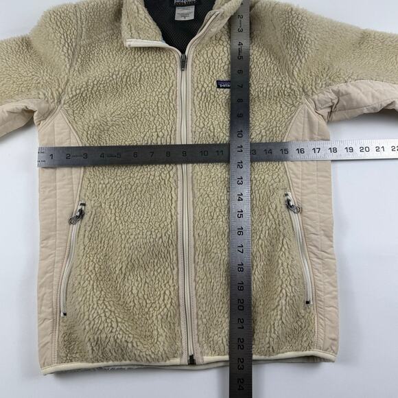 Vintage Patagonia Synchilla Cream Fleece Zip Up Camping Hiking Size Small - Picture 8 of 8